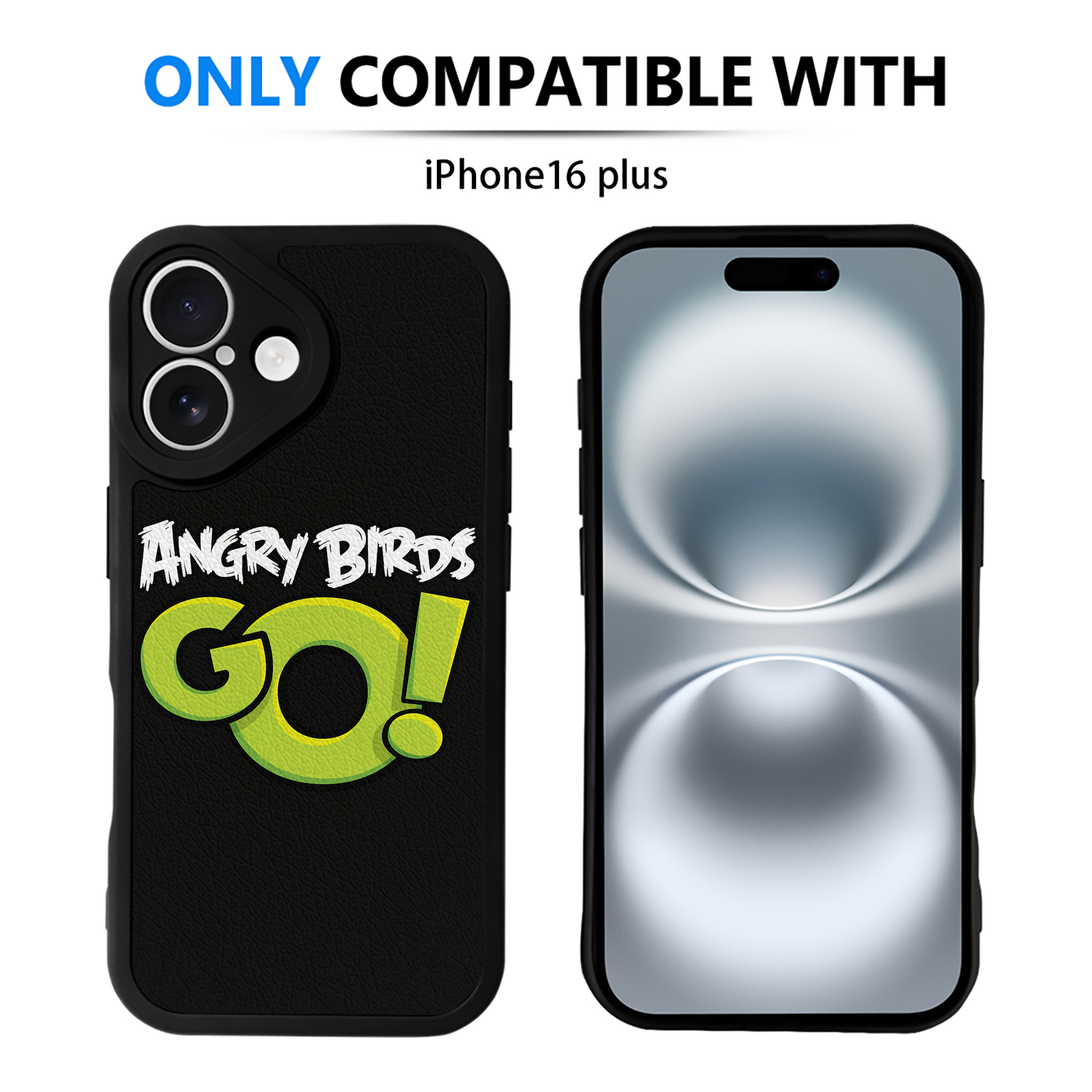 （画像用） Angry Birds アングリーバード 【iPhone 16シリーズ対応】シリコンスマホケース（レザー調） 材質：シリコン